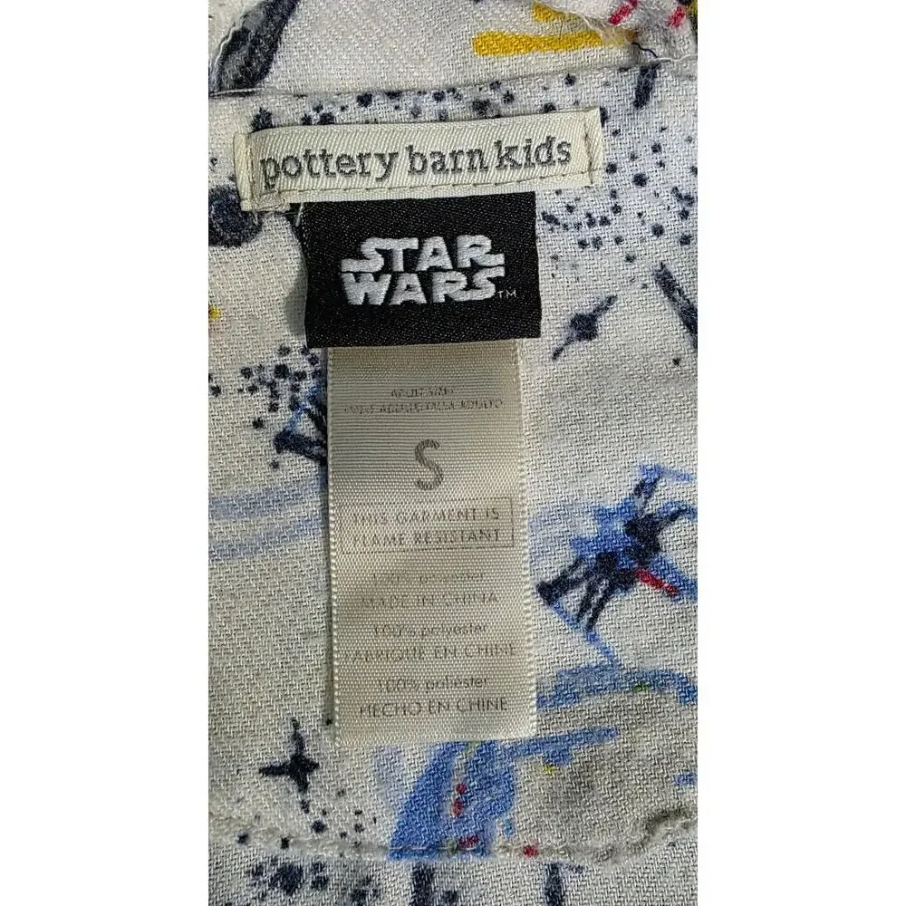 POTTERY‎ BARN KIDS STAR WARS MILLENNIUM FALCON FLANNEL PAJAMA TOP Size Small